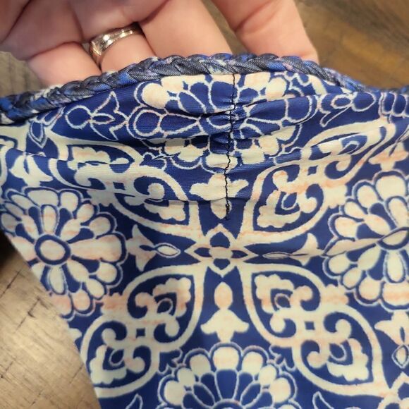 Gypsy 05 Bikini Bottom Blue White Coral Extra Small XS Braided Band - Picture 4 of 4